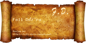 Fell Dóra névjegykártya